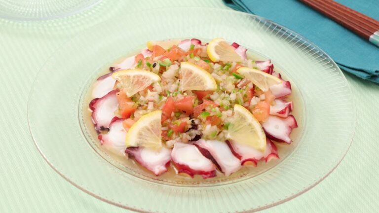 夏野菜サルサソースで♪タコのカルパッチョ