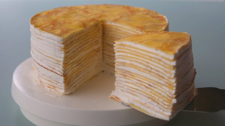ほんのり甘くてクリーミー♡層が美味しいミルクレープ  | Light and creamy Mille Crepe Cake