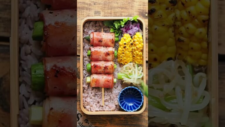 ”食べやすさと詰めやすさを兼ね備えた”アスパラベーコン串のお弁当