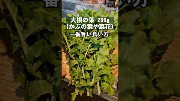 大根の葉(菜花やかぶの葉)の一番旨い食い方。作り置きレシピ