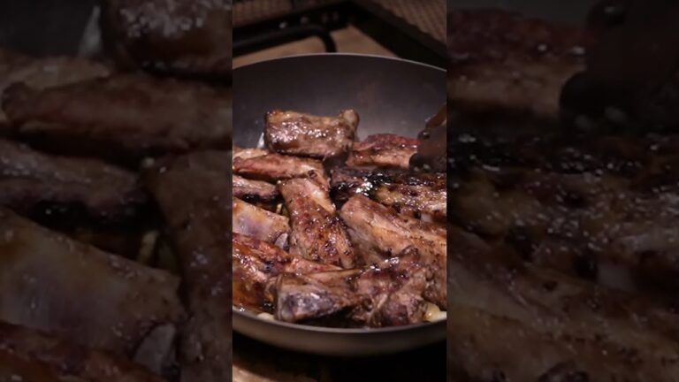 スペアリブのビール煮がうますぎる【七輪】 #飯テロ #asmr #bbq