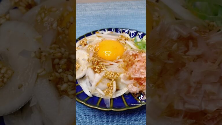 ワンカルビメニューを再現！簡単に作れる！さっぱりオニオンスライス卵黄のせ✨#オニオンスライス #ドレッシング作り方 #ワンカルビ #簡単サラダレシピ #かんたんレシピ #ドレッシングレシピ