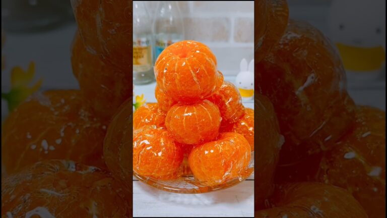 The sound of tangerine candy 見てもツヤツヤ食べてもパリパリおうちで作るみかんあめ　#asmr #recipe #cooking