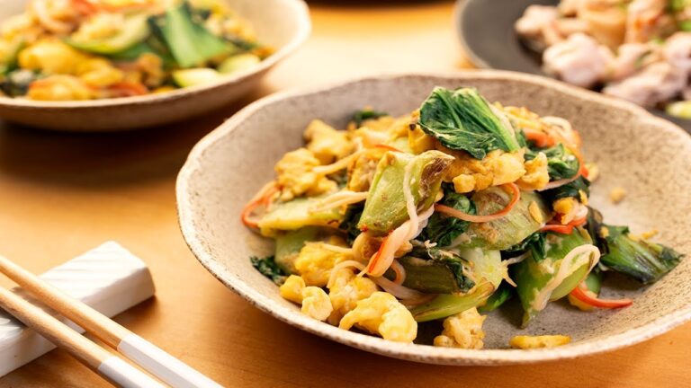 【超簡単】10分で完成！忙しい日にうれしい【青梗菜のたまご炒め】