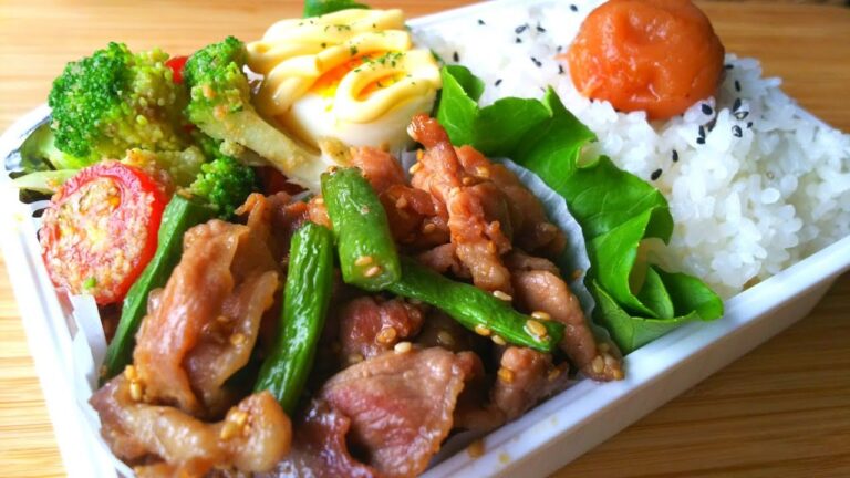 【豚といんげんの甘辛炒め】寝過ごして焦って作った朝のお弁当【obento＃63】