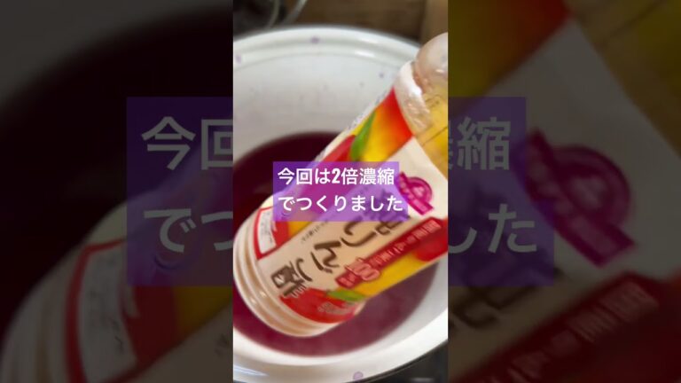 【古民家暮らし】今年最後の赤紫蘇ジュース🥤2倍濃縮　#shorts #古民家一人暮らし #赤紫蘇ジュース#ねこのいる生活