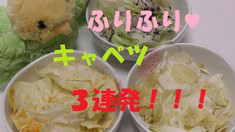 ＃93【キャベツがモリモリ食べられる！！】「ヘルシー！美味しい！ふりふりキャベツ３連発」