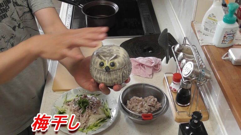 暑い夏に負けない　梅肉入り冷シャブそうめん