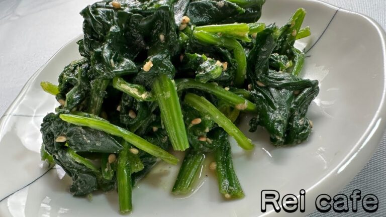 【ほうれん草の胡麻和え】材料3つで誰でも簡単！5分で完成するほうれん草のお手軽レシピ！spinach with sesame sauce #shorts