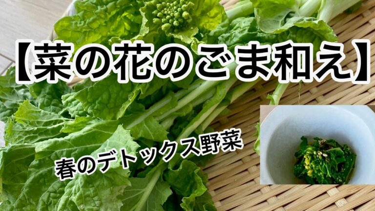 【菜の花のごま和え】‥‥春のデトックス野菜‥美肌効果‥作り方　レシピ