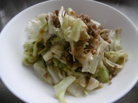 【レシピ】きゃべつとひき肉炒め♪