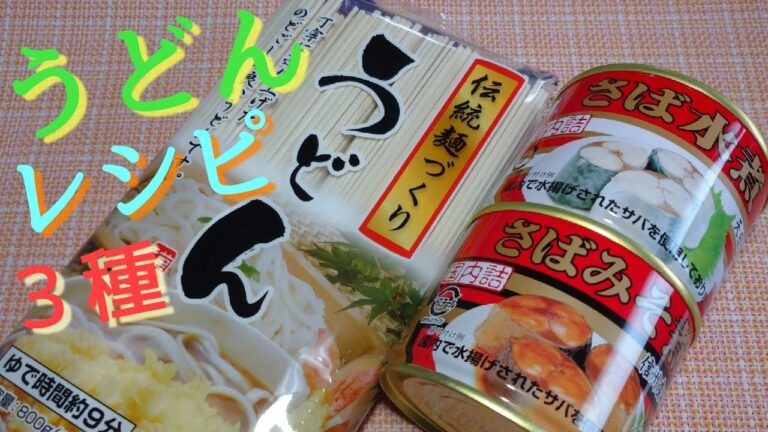 【うどん レシピ】簡単料理で夏バテ防止！サバ缶で作る混ぜうどん３種