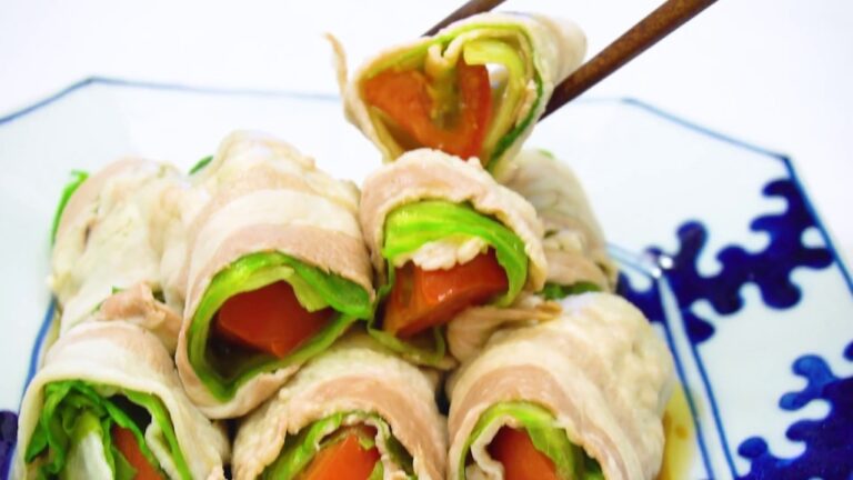 シャキシャキ！ジューシー！レタスとトマトの冷しゃぶロール