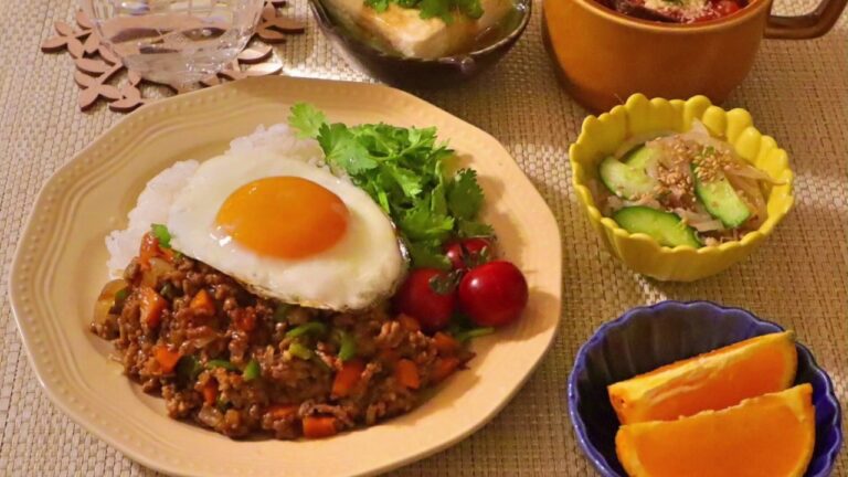 【料理】キーマカレー・ラタトゥイユ・きゅうりともやしとツナのナムル