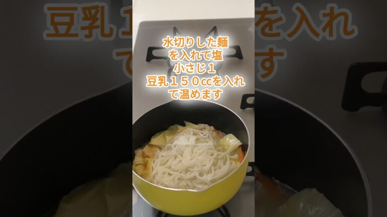 ダイエットの味方💛長崎ちゃんぽん風豆乳麺とトコロテン豆乳の2品提案！！豆乳でたんぱく質も取れ楽しく体重コントロールしたい🎉冬、夏バージョン ＃ダイエット#犬 #料理 # #cooking