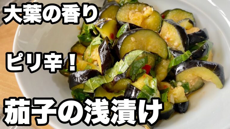 【茄子の浅漬け】ピリ辛ナス漬けの作り方・旨い漬物レシピ