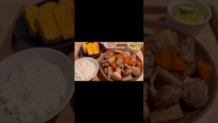 鶏肉ごぼうにんじんの煮物