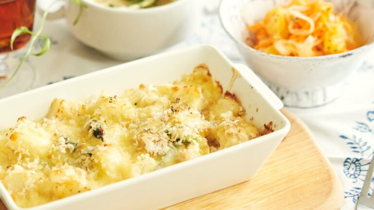 鶏肉とアスパラガスのほくほくグラチネ