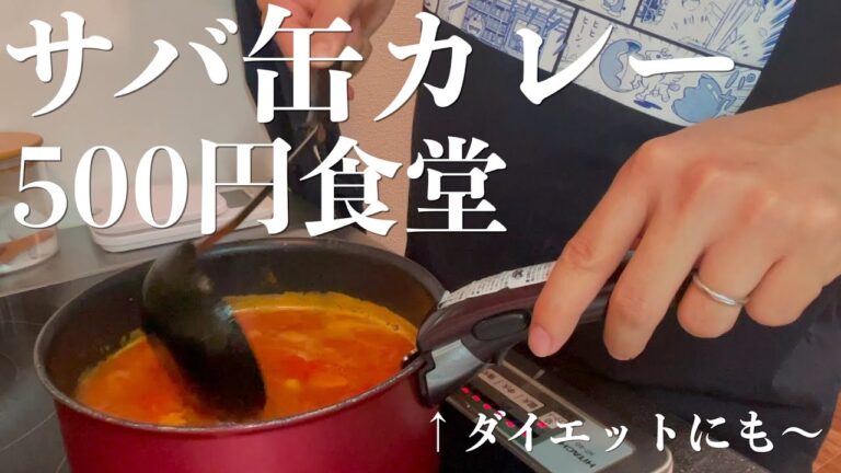 [500円食堂] 鯖缶とトマト缶を使ったヘルシーなカレー