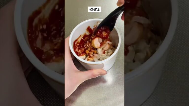 【簡単】レンジで、ふわとろ♪オートミールでオムライス #shorts