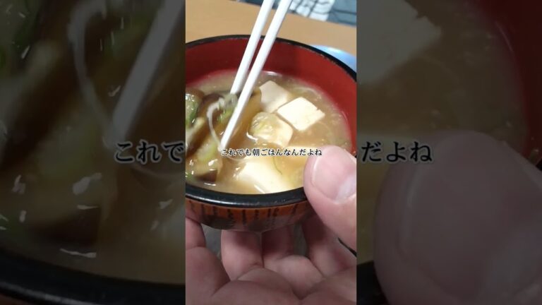 朝ごはん  ナスと豆腐の味噌汁