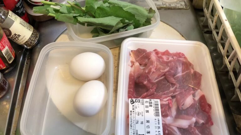 豚肉と野菜のオムレツ風卵とじ