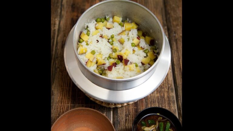 具たくさんでカラフル！ さつまいもとグリーンピースの炊き込みごはん ｜和食のレシピ集