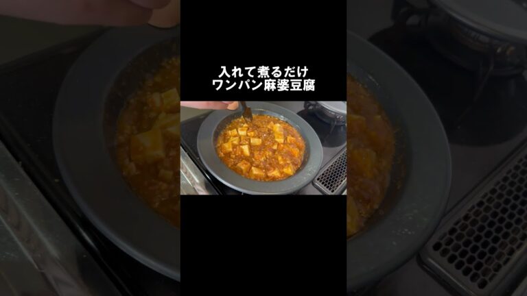 入れて煮るだけ、ワンパン麻婆豆腐！ #料理  #おうちごはん  #簡単レシピ  #料理動画 #食テロ  #gofood  #麻婆豆腐 #Shorts