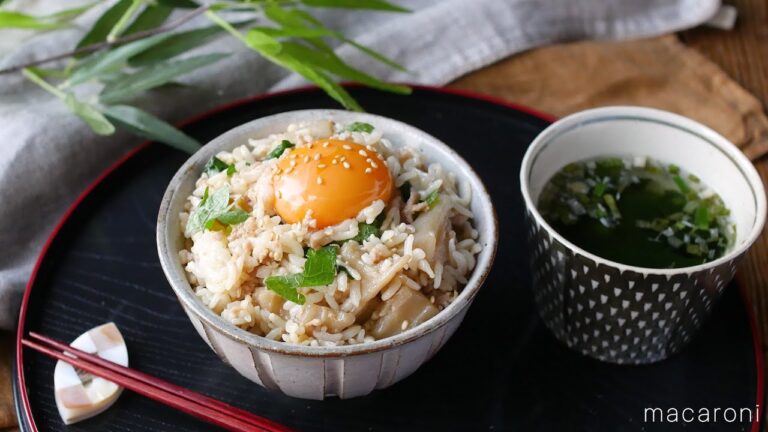 レンジでパパっと。甘辛鶏しそ混ぜごはん