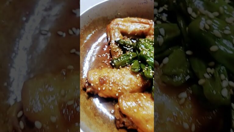 ししとうと手羽先の甘辛炒め🍺😁