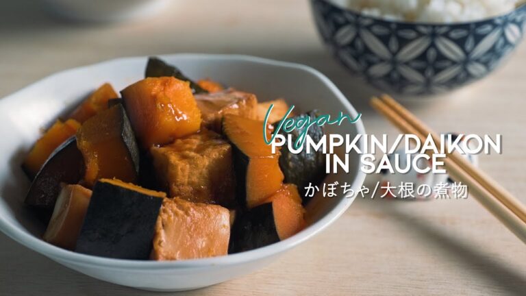 Vegan PUMPKIN/RADISH NO NIMONO - かぼちゃ/大根の煮物