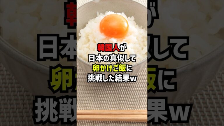 ㊗️200万再生突破！韓国人が日本のマネをして卵かけご飯に挑戦した結果… #海外の反応  #日本  #韓国