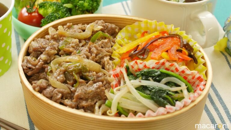【ねぼすけ弁当】 レンジで 簡単お弁当！みんな大好き牛肉で 牛 焼肉 弁当 のレシピ 作り方