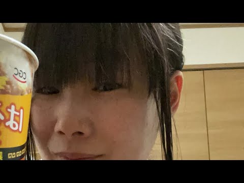 春雨スープもぐもぐ中