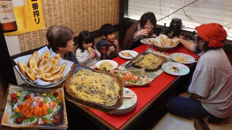 なんちゃってイタリアン。【サーモンのマリネ＆和風ボンゴレ＆ガーリックバタートースト】