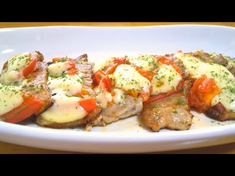 【豚肉 焼くだけ！】トマト チーズのせ  簡単！おいしい！