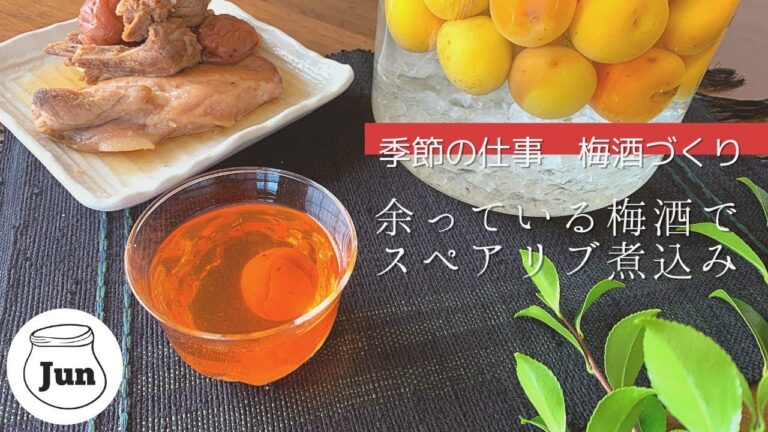 【簡単！】梅酒の作り方（焼酎35度）｜🍖漬けた梅酒でスペアリブ煮込み#手作り#梅酒