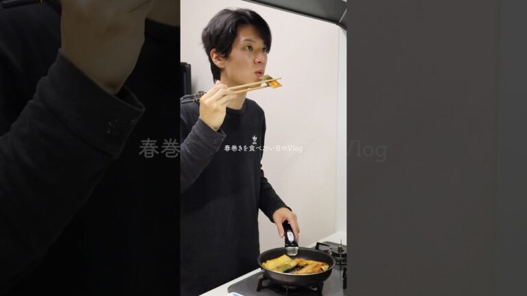 【アレンジ春巻き】具材はささみ梅肉チーズ大葉！！#簡単レシピ　#ワンパン #料理　 #vlog #おうちごはん