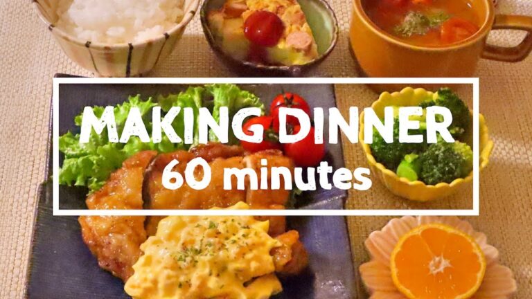 【料理】チキン南蛮・ミネストローネ・ブロッコリーのニンニク炒め