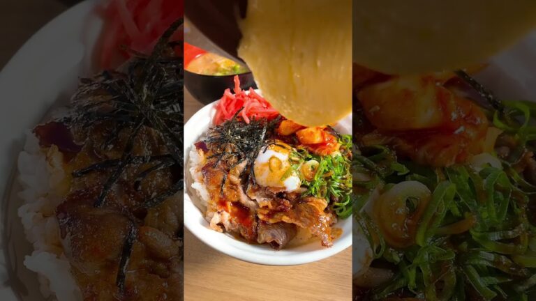 【 松屋 】牛焼ビビン丼+たっぷりチーズ #チーズタッカルビ #大食い