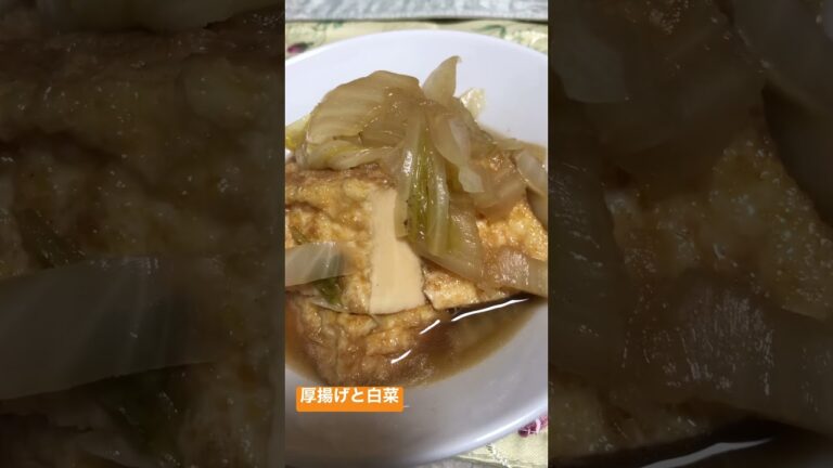 おいしい煮物【白菜と厚揚げ】#料理 #白菜 #shorts