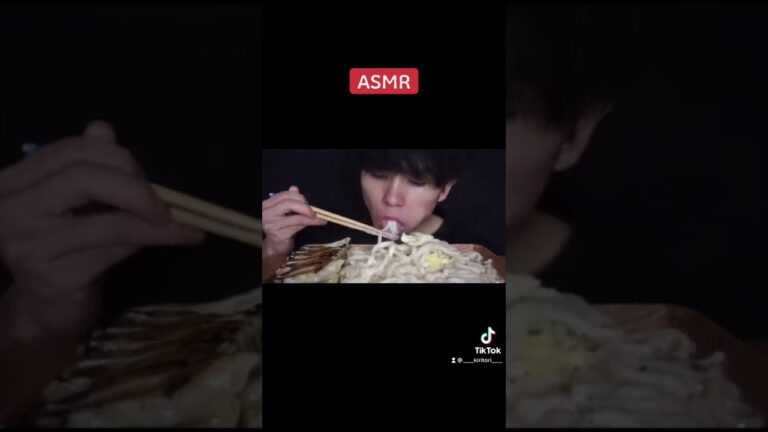 明太子うどん！餃子🥟Mentaiko dumplings #小指王子 #yoshiki #youtube #asmr #咀嚼音