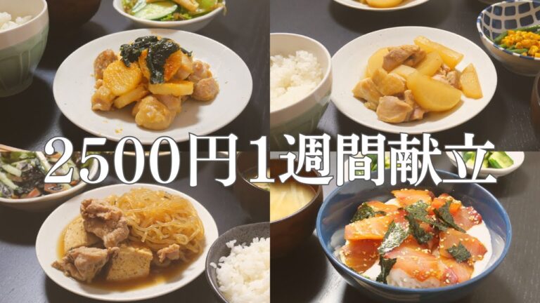 【1週間献立】バランスを意識した節約晩ご飯｜平日の５日間レシピ