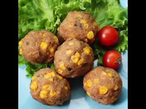 コーンの粒々感と甘みがいい コーンと香菜の揚げだんご ｜ moguna[モグナ]