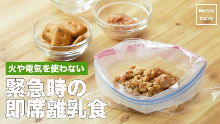 即席離乳食 火や電気を使わない 非常時 万が一のときに 地震｜How to make babyfood for emergency 赤ちゃん 初めてでも簡単レシピ recipe