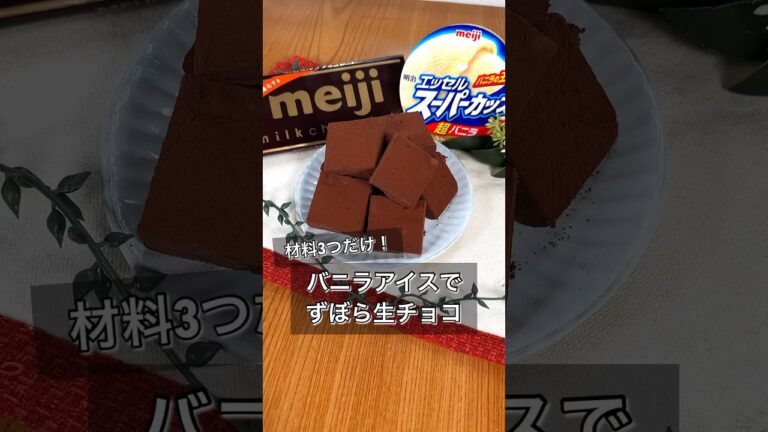 材料3つ！バニラアイスでずぼら生チョコ