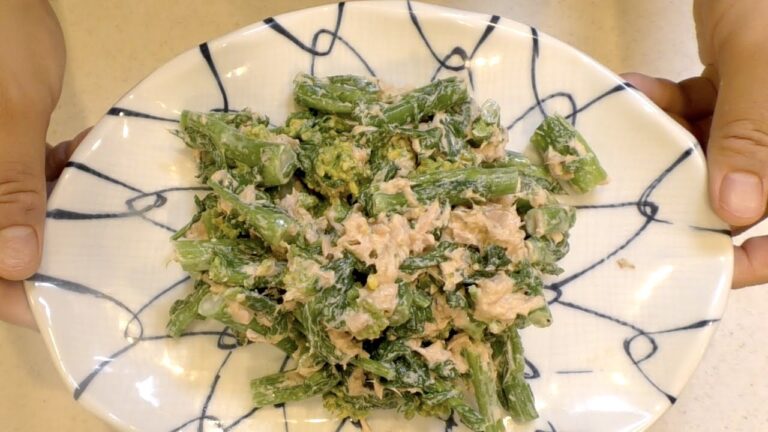菜の花とシーチキンのサラダの作り方