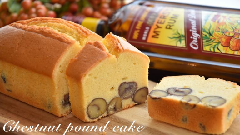 【グルテンフリー栗パウンドケーキの作り方】市販の甘栗も一工夫でもっと美味しく。ラム酒とメープル香る秋のパウンドケーキ! 砂糖・バター少なめ・米粉でヘルシー簡単 Chestnut pound cake