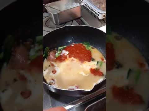 濃厚きのこポタージュトマト麺調理動画
