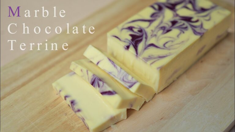 マーブルショコラテリーヌの作り方（レシピ）/How to make  Marble Chocolate Terrine (recipe）｜オーブン不使用！ブルーベリーソースのマーブルショコラテリーヌ｜